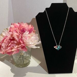 Charming Pink, Blue and Silver Jewelry Necklace